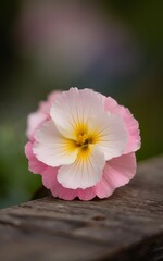 pink and white flower