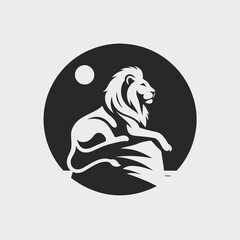 Minimalistic logos of animals and birds on white background
