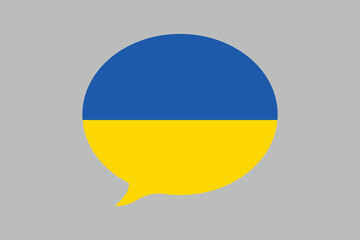 Ukraine flag with massage sign, Flag of Ukraine, Flag Ukraine vector, Ukrainian flag symbol, The color of the original, Stock vector illustration
