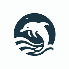 Naklejka premium Minimalistic logos of animals and birds on white background 