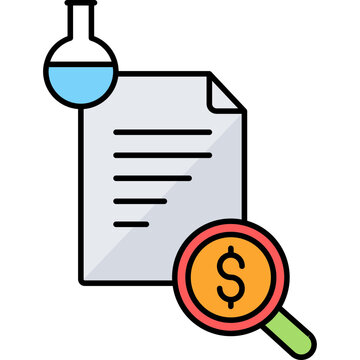recommend clip art: Revenues vector icon in color outline style 