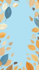 Vector foliage pattern frame