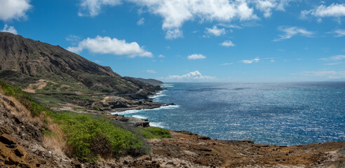 Fototapeta premium scenes at the coast of oahu hawaii on a sunny day