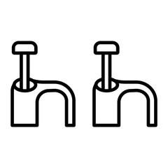 Cable Clips.line icon