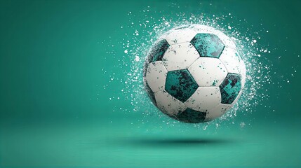 Fototapeta premium World Football Day globe with football design, celebrating global passion for football copy space