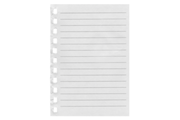 a isolated sheet of paper