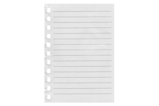 a isolated sheet of paper