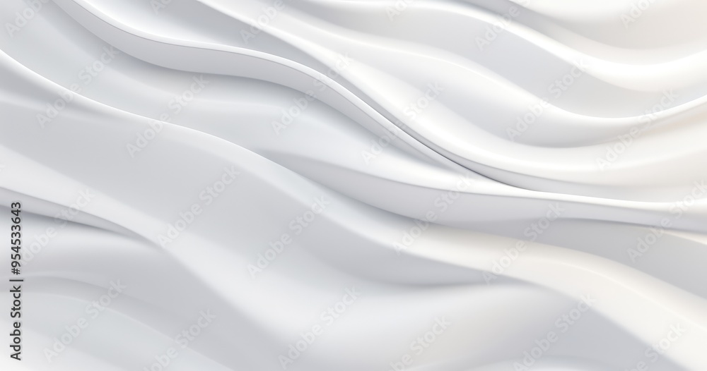 Aufkleber a smooth, flowing white surface with gentle curves, creating a sense of depth and texture.