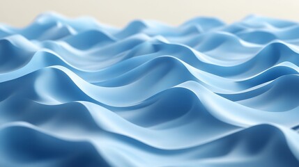 Obraz premium A calming abstract representation of soft blue waves, illustrating tranquility and fluidity in a creative design.
