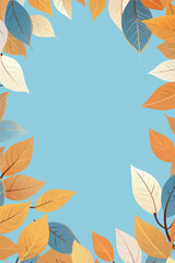 Vector foliage pattern frame