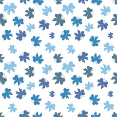 Seamless vector illustration print pattern background wallpaper with butterflies summer spring for textile, paper, pack etc 