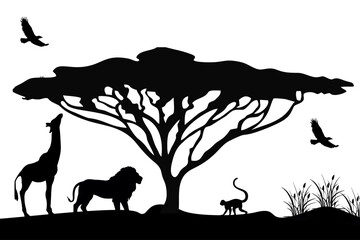 African Animal Silhouettes