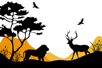 African Animal Silhouettes