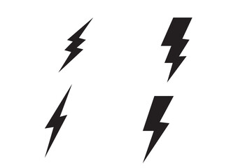 Lightning icon set illustration. electric sign and symbol. power icon. energy sign