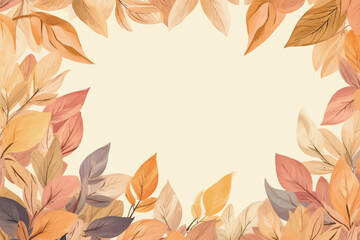 Vector foliage pattern frame