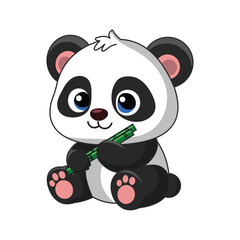 panda cartoon flat design