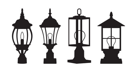 garden lamp vector design