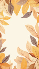 Obraz premium Vector foliage pattern frame