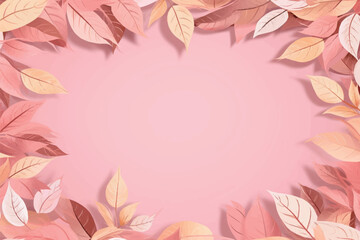 Obraz premium Vector foliage pattern frame
