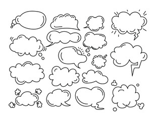 cloud text outlines template