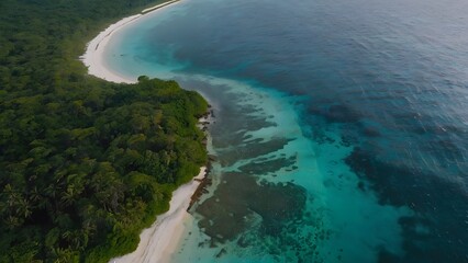 Tranquil Tropical Island Retreat with Turquoise Waters.