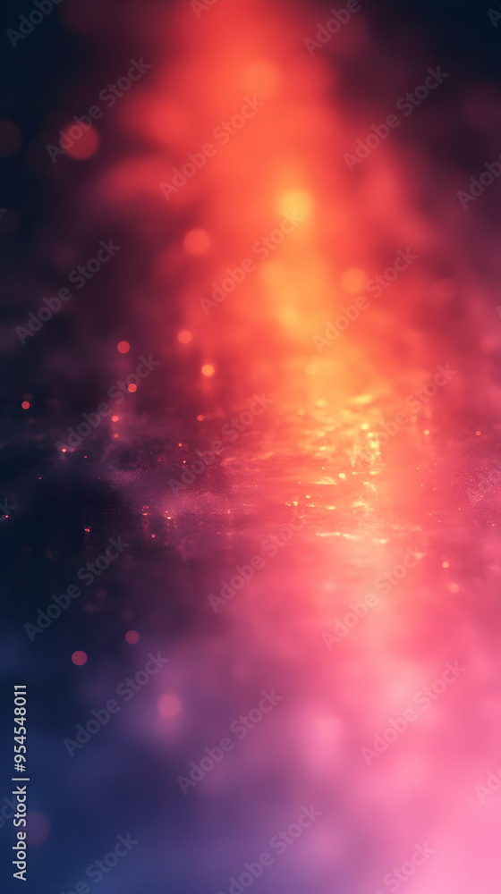 Poster abstract background with colorful lights and bokeh.