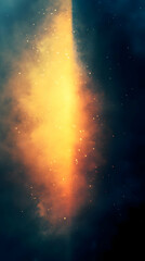 Obraz premium Abstract background with glowing particles and dark space.