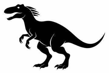 Obraz premium Dinosaur, dinosaur vector silhouette, dinosaur icon 