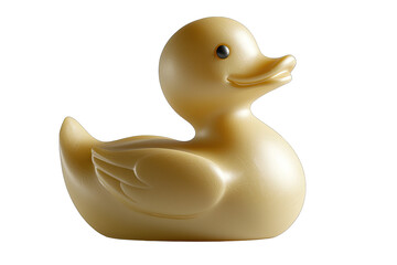 A cute and classic rubber duck in a soft yellow color, perfect for children's baths and playful aquatic adventures.
