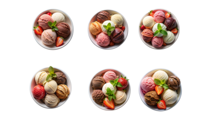 A Colorful Display of Delicious Ice Cream Scoops Perfect for Summer Treats and Desserts