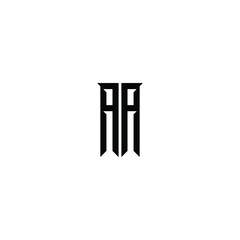 AA monogram logo design letter text name symbol monochrome logotype alphabet character simple logo