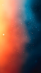 Abstract background with red, orange, and blue gradients with scattered light.