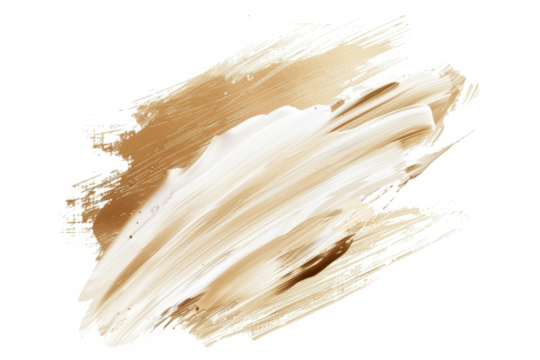 Foundation beige brushstrokes, impasto texture, hints of gold leaf, abstract expressionism