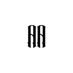 AA monogram logo design letter text name symbol monochrome logotype alphabet character simple logo