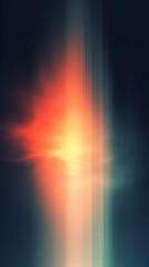 Naklejka premium Abstract background with vertical light streaks and blurred orange, yellow, and green colors.