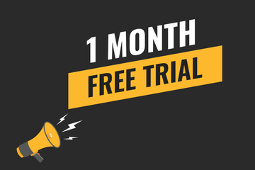 1 month free trial banner design. 1 months free banner background
