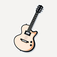 Fototapeta premium Stylized electric guitar illustration
