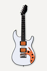 Naklejka premium Stylish electric guitar vector illustration