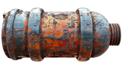 Vintage Hand grenade isolated in PNG format, ideal for military, tactical, or graphic design projects.