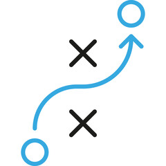 Fototapeta premium Strategy Plan, Game Success Strategy, Football or Basketball Coach Strategy. Vector Icon