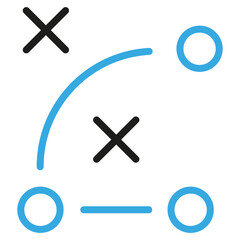 Strategy Plan, Game Success Strategy, Football or Basketball Coach Strategy. Vector Icon