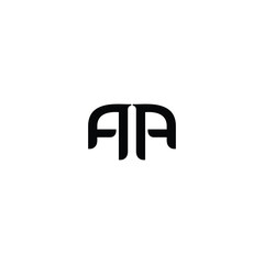 AA monogram logo design letter text name symbol monochrome logotype alphabet character simple logo