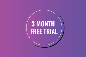 3 month free trial banner design. 3 months free banner background
