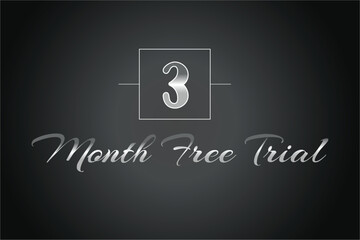 3 month free trial banner design. 3 months free banner background
