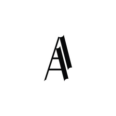 AA monogram logo design letter text name symbol monochrome logotype alphabet character simple logo