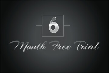 6 month free trial banner design. 6 months free banner background

