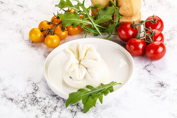 Creamy Italian traditional Burrata cheese