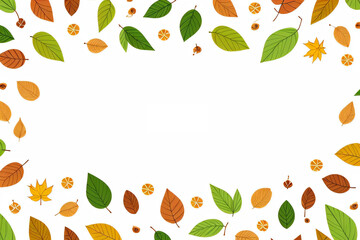 葉と枝の秋の背景イラスト素材