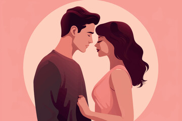 Obraz premium Romantic couple in love