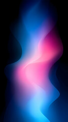 Abstract blue and pink gradient with a wavy shape.